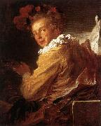 Jean Honore Fragonard Man Playing an Instrument oil painting
